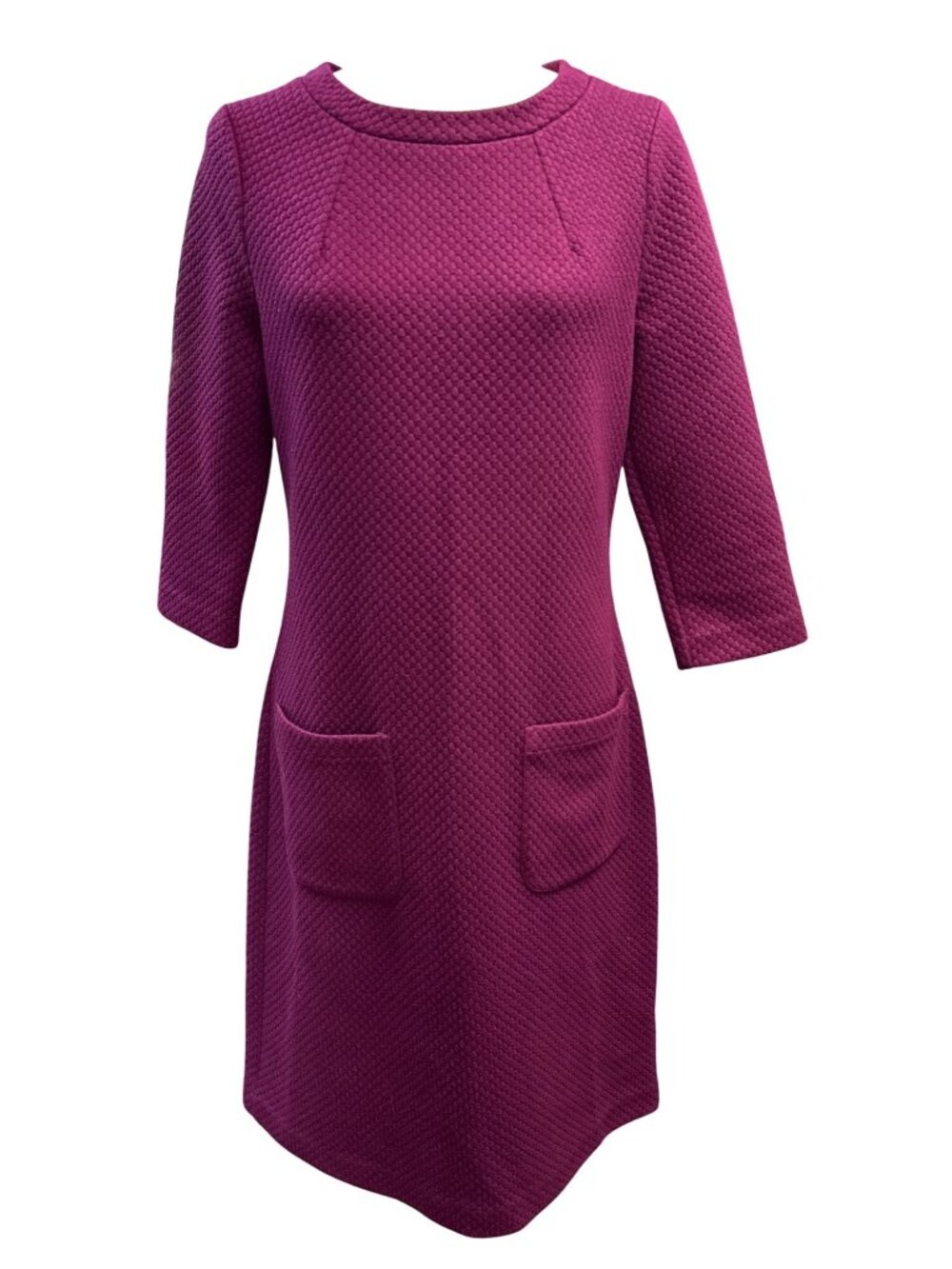 BODEN Womens Abigail Jacquard Shift Dress~Size 8~Purple Hue Patch Pockets L16 28